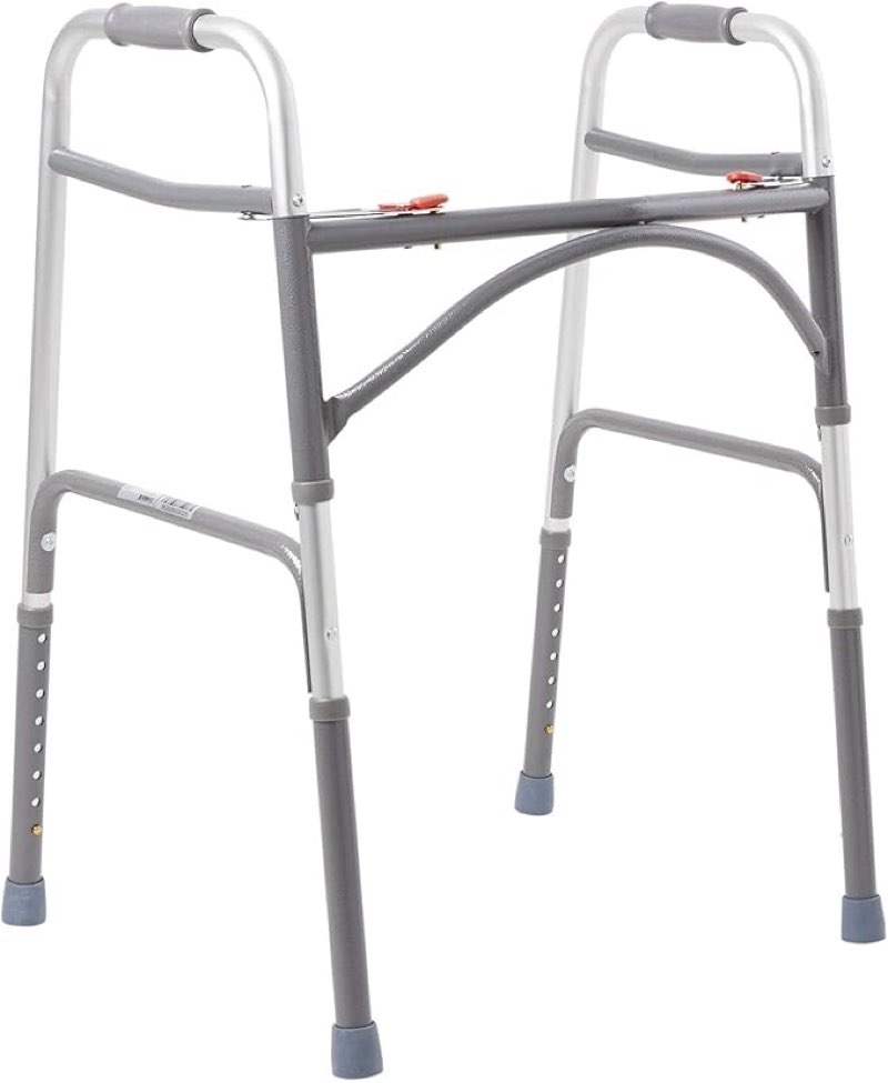 ( similar) McKesson Folding Walker, Bariatric, Steel, Height Adjustable 32 1/2 in to 39 in, Weight Capacity 500 lbs, 1 Count