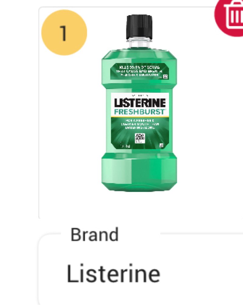 Listerine Freshburst Antiseptic Mouthwash for Bad Breath, Kills 99% of Germs That Cause Bad Breath & Fight Plaque & Gingivitis, ADA Accepted Mouthwash, Spearmint, (Pack of 2)