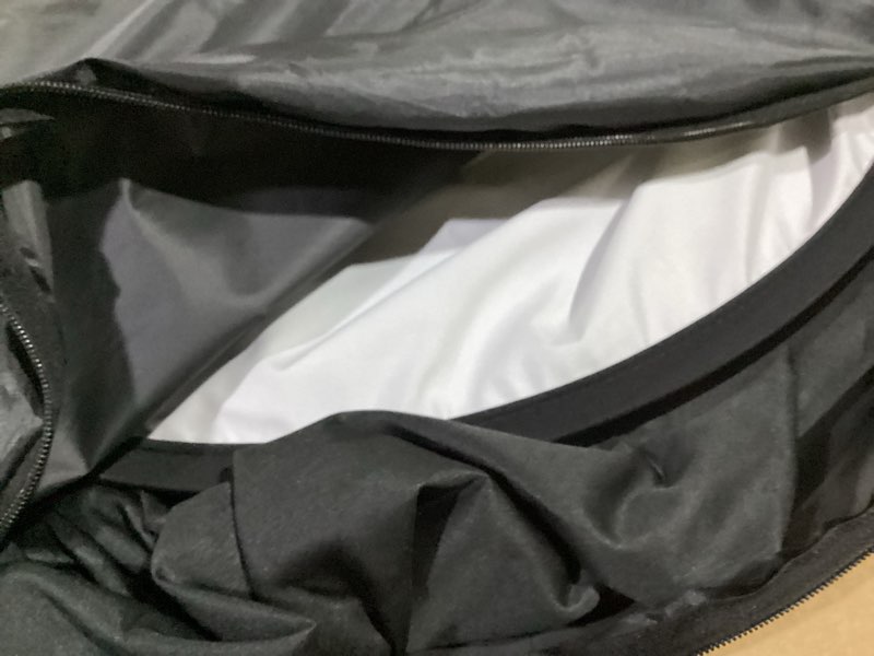 Condition photo showing As Is for koopro 5’×7’ collapsible twist background double-sided pop up flex backdrops chroma black & white portrait screen professional video photography and television studio props with carrying case black&white