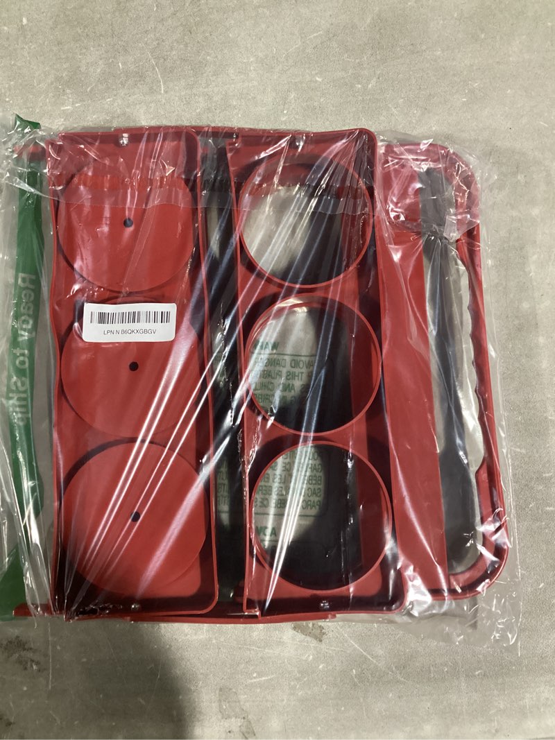 Condition photo showing New/Like New for musbus Reusable Drink Carrier with Handle for Food Delivery Drivers, Portable Cup/Coffee Holder Accessories for Delivery, Foldable Drinks Caddy with Tray, Car Durable Plastic Festive Bottle, Vacation Red 6 CUP