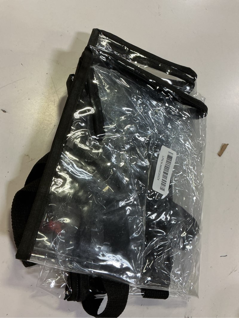 Condition photo showing Good Condition for large heavy duty clear duffel bag, extra large clear tote bag for stadium events, durable crossbody for travel, work, sports events, airport security screening, laptop carrying bag