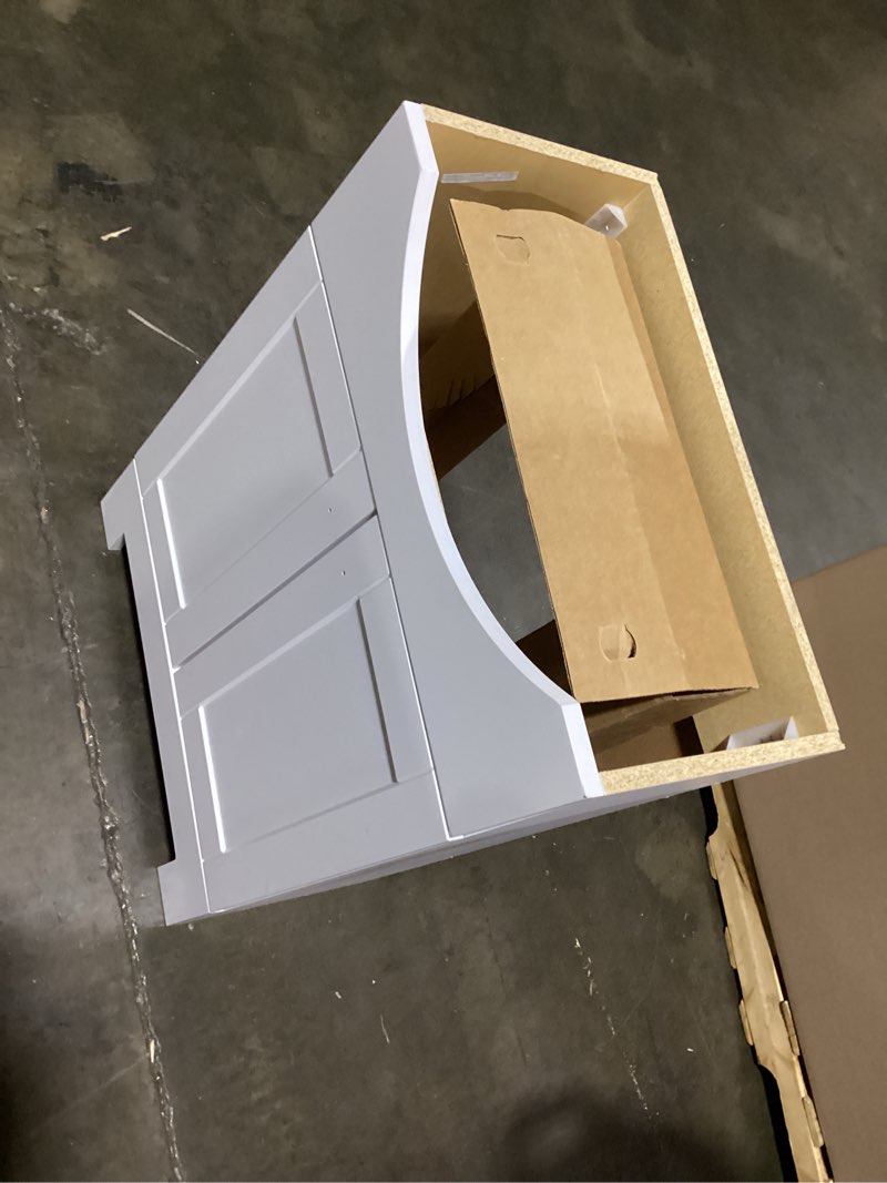 project source euro 24-in true white single sink bathroom vanity with white cultured marble
