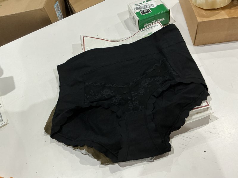 Condition photo showing Good Condition for annenmy womens cotton high waisted underwear full coverage lace panties scalloped edge briefs 5 pack regular & plus size multicolora x-large