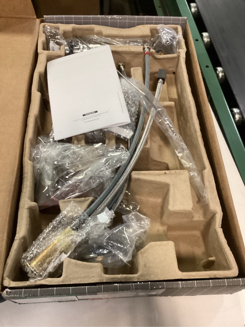 Condition photo showing Good Condition for hansgrohe Rebris S Widespread Bathroom Faucet with Pop-Up Drain, 1.2 GPM in Chrome, 72530001 Chrome 1.2 GPM