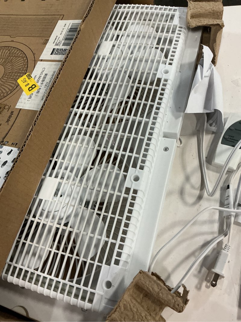 Condition photo showing Good Condition for shinic 9" window fan low-noise reversible remote control 3-speed, etl | 3 functions (intake/exhaust/circulate), 3 speeds. low-noise. fits 23.8"-37". remote control, for bathroom & kitchen.