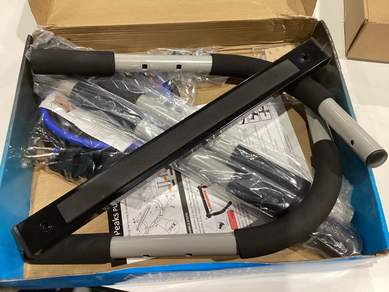 Condition photo showing Good Condition for Ally Peaks Pull Up Bar for Doorway | Thickened Steel Max Limit 440 lbs Upper Body Fitness Workout Bar| Multi-Grip Strength for Doorway | Indoor Chin-Up Bar Fitness Trainer for Home Gym Portable silver1
