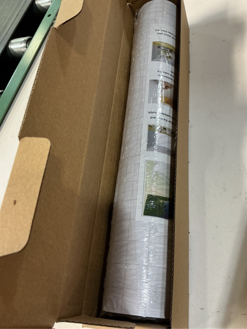 Condition photo showing New/Like New for beautiful light-colored floral self-adhesive wallpaper and strip-patterned peel-and-stick bedroom murals - 58"x80" zzsl-06 58"x80"