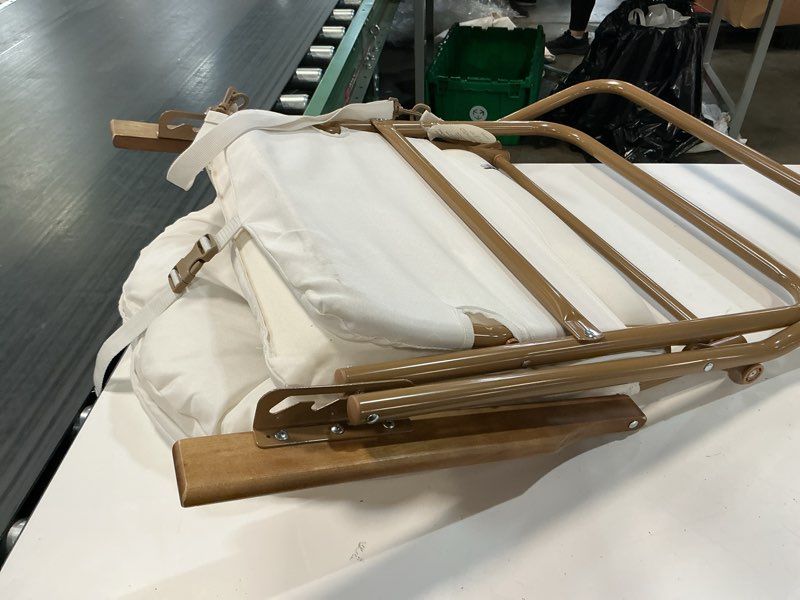 Condition photo showing As Is for  padded folding beach chair cream - threshold™