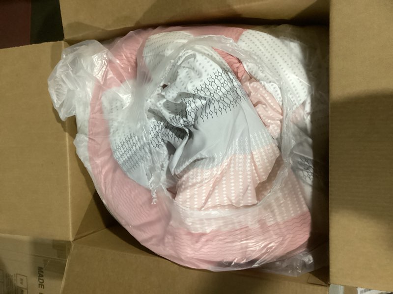Condition photo showing Good Condition for Floral Comforter Set Queen Size - 3 Pieces Pink White Floral Comforter Bedding Sets Reversible Pattern,Queen Bed in a Bag with Flowers Comforter and 2 Pillowcases Pink Floral Queen