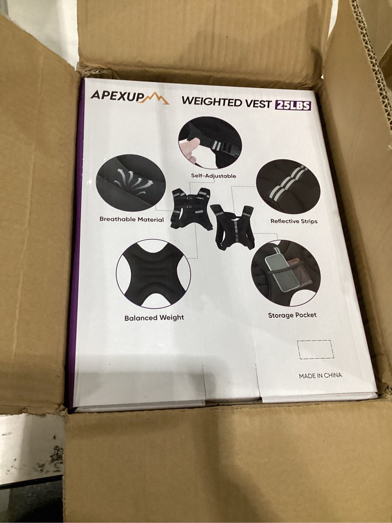 Condition photo showing New/Like New for apexup weighted vest men women, weight vest for women workout equipment for strength training running 25lbs orange