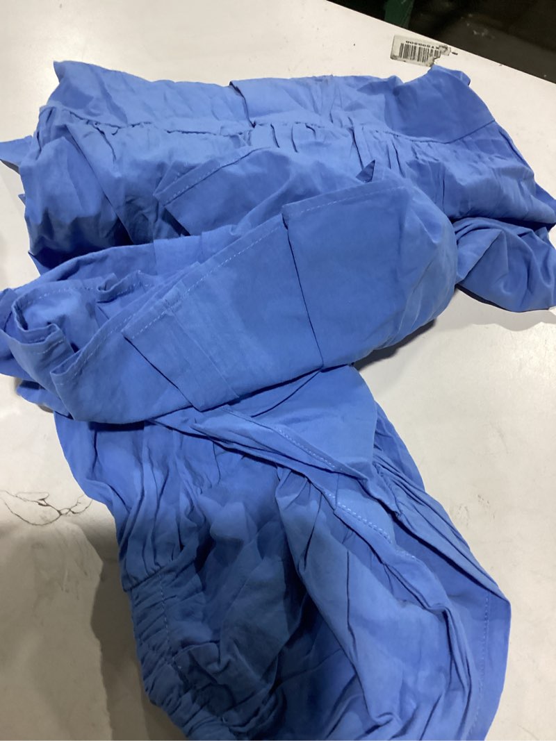 AmySister Women's Casual Summer Sleeveless Halter Tiered Beach Midi Dress with Pockets Azure M