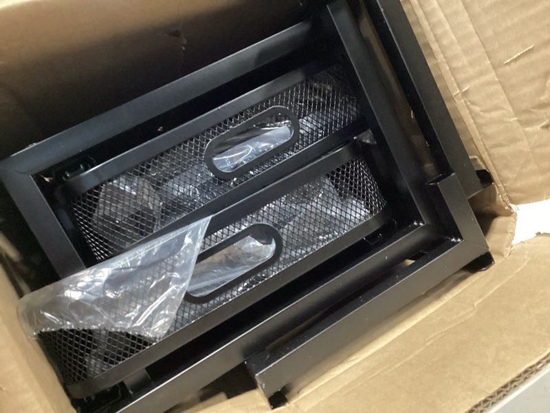 Condition photo showing Good Condition for 2-pack 21.3 in depth under sink organizer with next-gen ball-bearing slides,sophisticated mesh 2-tier pull out shelf for kitchen & bathroom,fits small items-black 2 pack-21.3"dx11.8"-16.5"h black