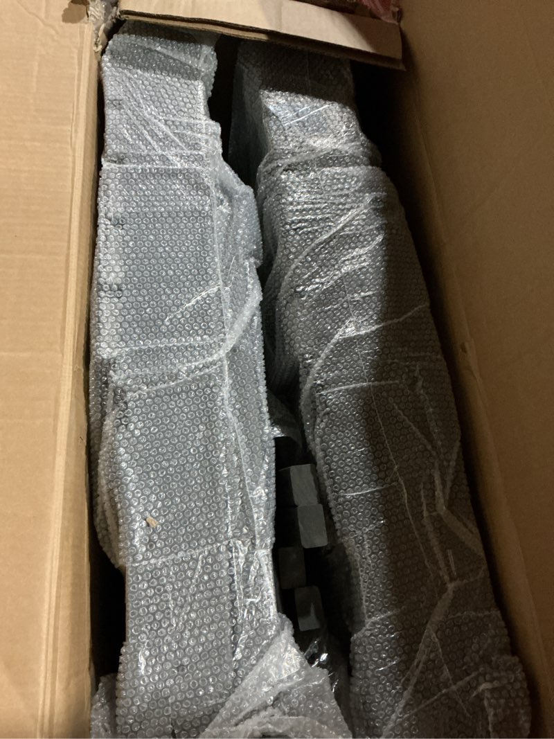 Condition photo showing Good Condition for Folding Adirondack Chair Set of 5, All-Weather HDPE Outdoor Chair, Wooden Textured with Cup Holder for patios, Decks, Gardens, fire pits, Grey Grey Chair x2+Table x1+Ottoman x2