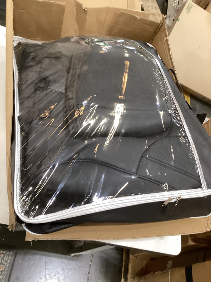 Condition photo showing Good Condition for car pass line rider sporty front seat covers,gray car seat covers two front seats only, airbag compatible,universal fit sedans,cars,vans,suv,truck(black and gray) black and gray two front seat