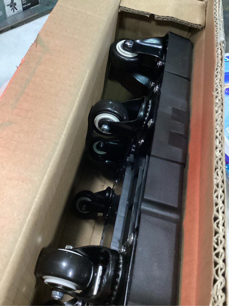 Condition photo showing Good Condition for hand truck 550lbs, folding dolly cart with 6 wheels-compact/heavy-duty, portable rolling utility cart for moving shopping travel vendor booth, carrito para cargar cosas con ruedas with 2 bungee cords classic black