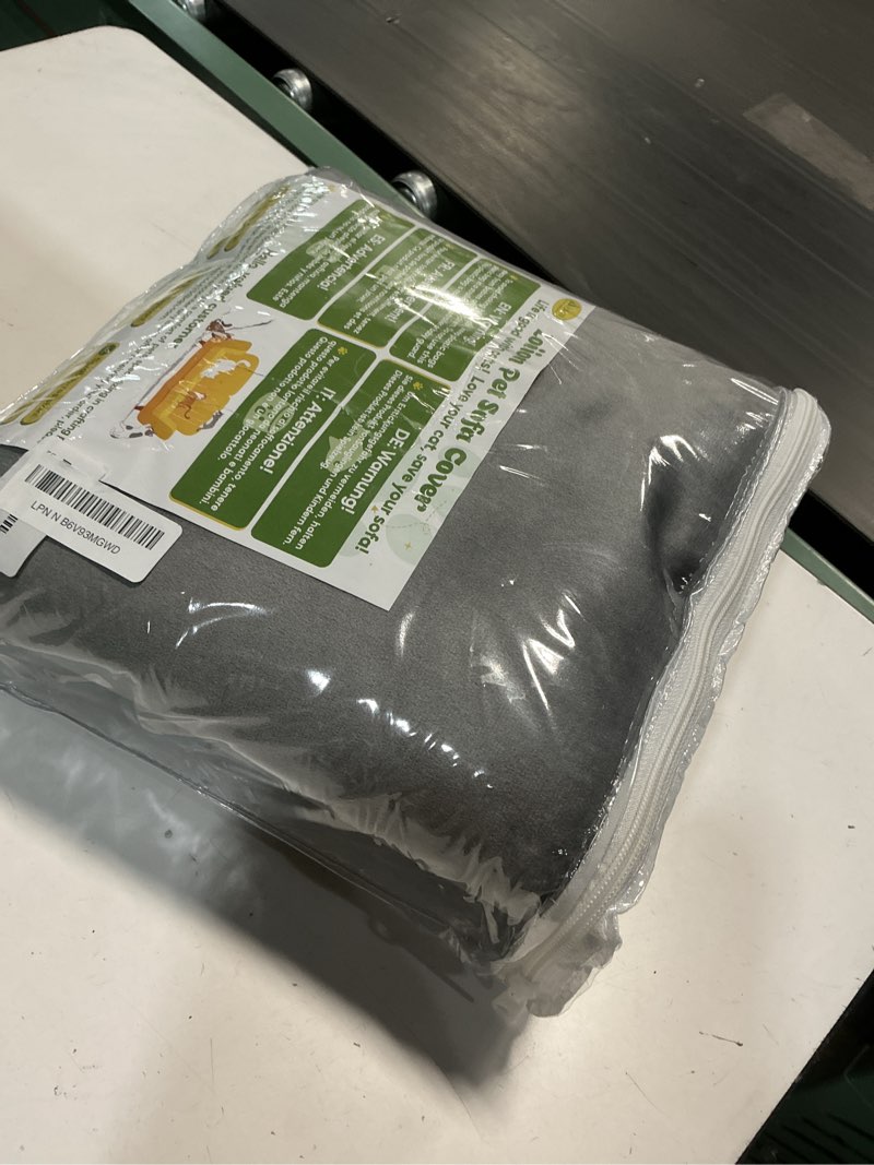 Condition photo showing New/Like New for loiion cat scratch furniture protector - ultra soft, waterproof sofa cover to keep cats off, pet-friendly couch protectors for love seat, anti-slip couch cover for pets and kids 118"x71" grey dark gray loveseat(118"x71")