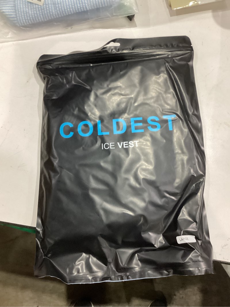 Condition photo showing New/Like New for Coldest Cooling Jacket, Reusable Ice Packs for Hot Weather, Ice Vest for Men & Women, Cycling, Running, Athletes Medium Black