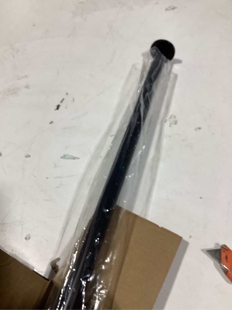 Condition photo showing As Is for ivilon tension curtain rod - spring tension rod for windows or shower, 24 to 36 inch. black 24" to 36" black