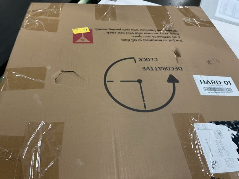 Condition photo showing Good Condition for fleble large wall clocks for living room decor modern gold silent wall clock battery operated non-ticking for bedroom kitchen office home decorative 24inch retro crystal clock wall decor for house gold 24 inch