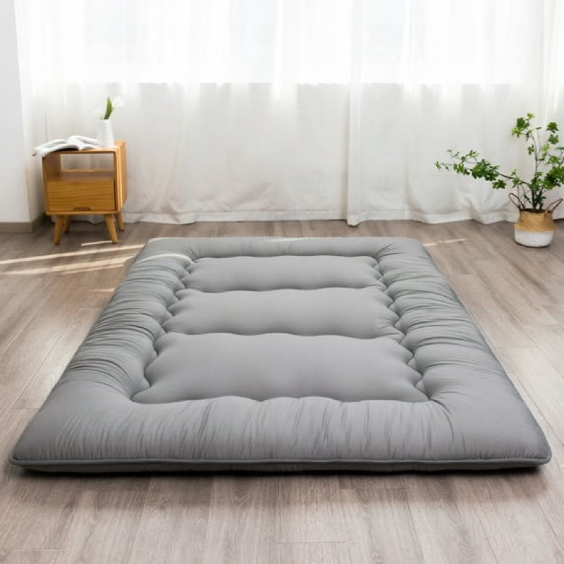 Auemtyn Japanese Floor Mattress, 4" Japanese Futon Mattress, Foldable & Portable Shiki Futon (shikib