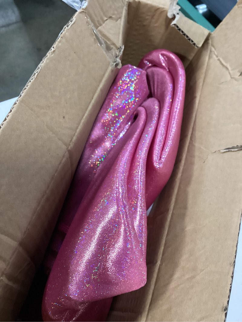 Condition photo showing Good Condition for fuhsy large pink bow for coquette room decor 70x24 in glitter ribbon tie coquette birthday decorations 3d stays stiff upright giant pastel hot pink hanging wall decor for ballerina birthday & bedroom pink 23x15 inch