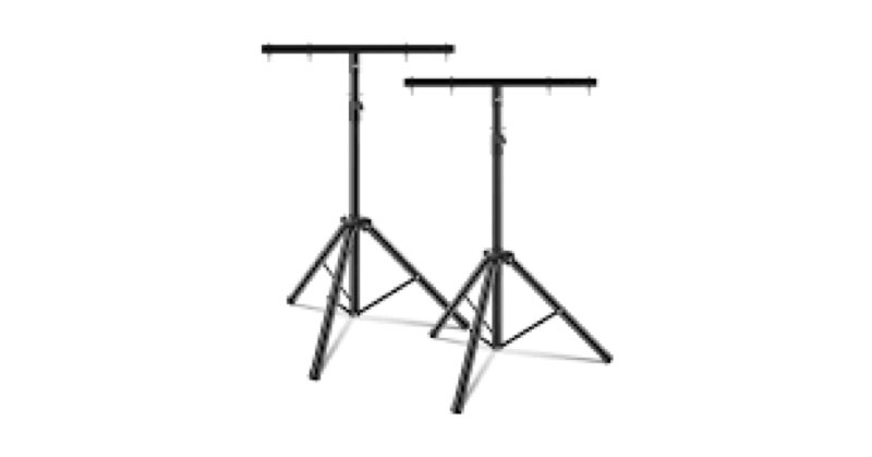 dj lights stand with 2 t-bar, heavy duty dj stand for 12 lights, portable par can tripod stage light