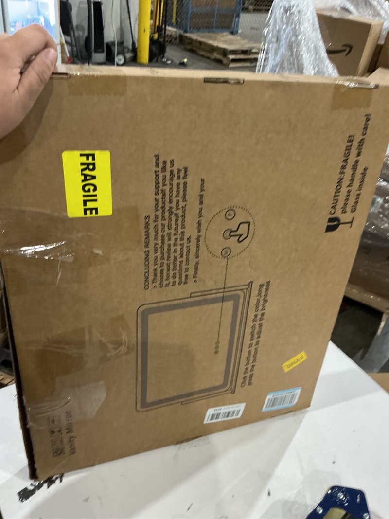 Condition photo showing New/Like New for fennio vanity mirror with lights 22''x17'' makeup mirror with lights,vanity mirror touch screen with 3-color lighting,dimmable,for vanity desk tabletop white 22"l x 17"w