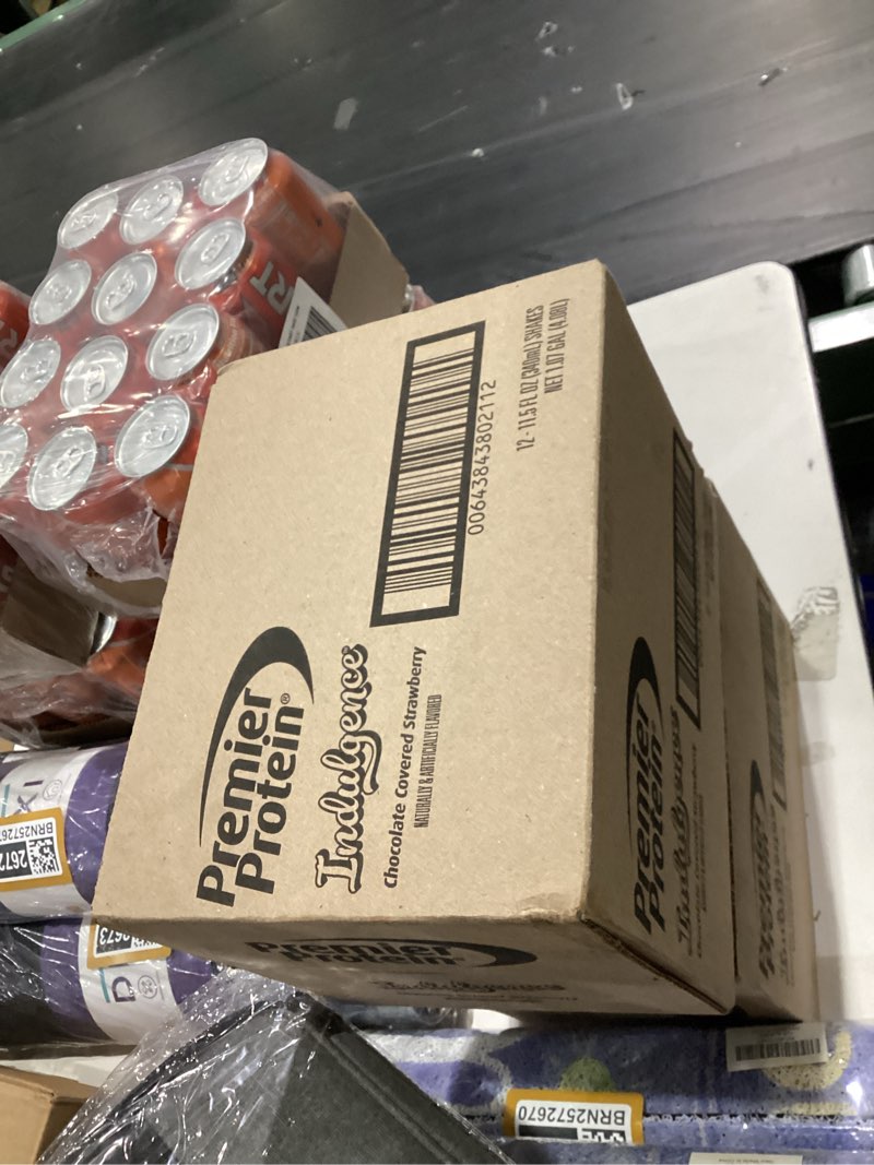 Condition photo showing New/Like New for Premier Protein Shake INDULGENCE, Chocolate Covered Strawberry, 30g Protein, 170 Calories, 3g Sugar, 11.5 fl oz, 12 Pack (Packaging May Vary) Chocolate Covered Strawberry 11.5 Fl Oz (Pack of 12)