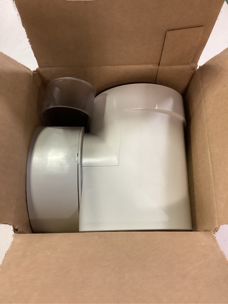 Condition photo showing As Is for DIY Dryer Vent Connector Kit - Space Saving, Toolless Design with Airtight Seal - STV-90 by Ziggurat Products 90° Elbow