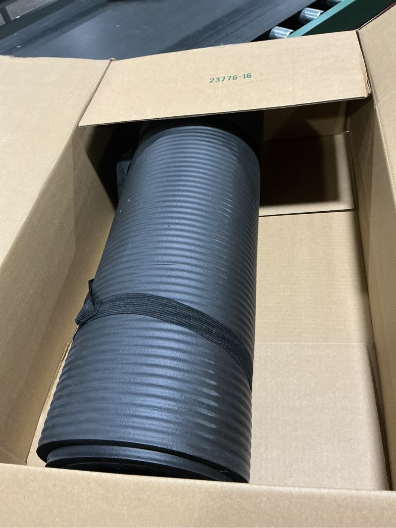 Condition photo showing Good Condition for Amazon Basics Extra Thick Exercise Yoga Mat with Carrying Strap Black 1/2 Inch