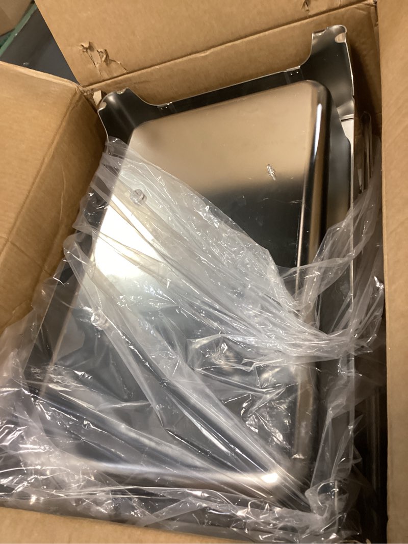 Condition photo showing Good Condition for Electric Chafing Dish Buffet Server Set, Stainless Steel Full Size & Half-Size &Three-Section Food Pan with Temp Control, Roll Top Stainless Steel Food Warmers for Catering Buffet (A-01)