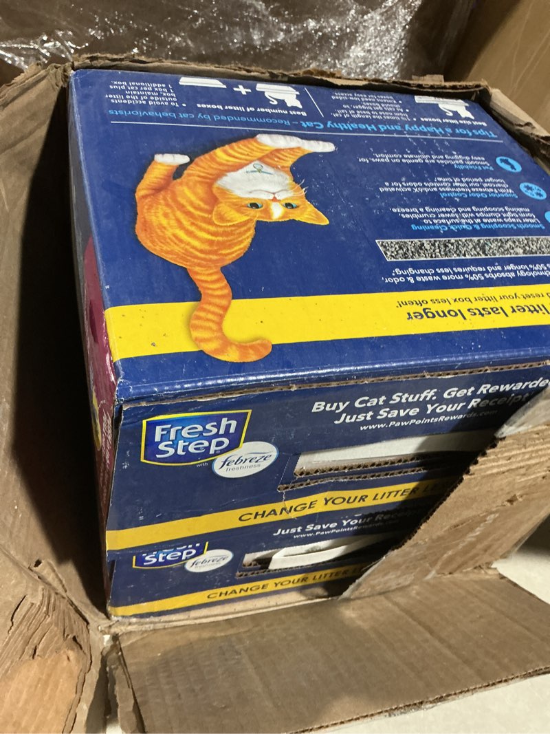 Condition photo showing Good Condition for fresh step ever fresh advanced multi cat clumping litter with febreze freshness, 16 lb each, pack of 2 (package may vary) febreze clean scent