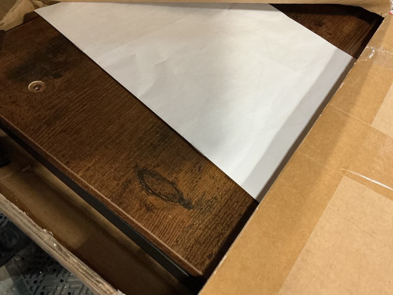 Condition photo showing Good Condition for dumos compact 32-inch small computer office desk for home or bedroom, modern minimalist writing and study work table, wood 32.0 inch-1 pack wood 1