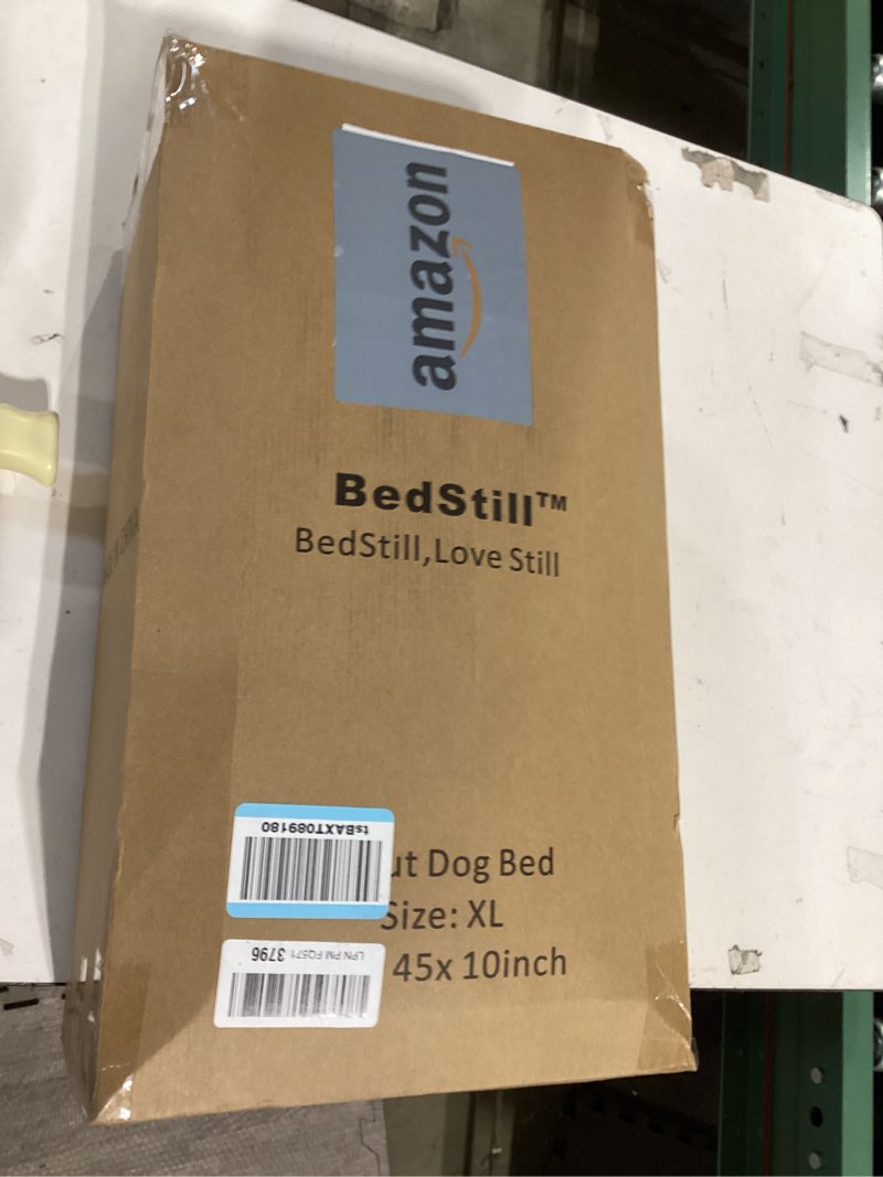 Condition photo showing New/Like New for 45 inches Donut Dog Bed for Extra Large Dogs,Calming Fluffy Round Jumbo Pet Bed with Removable & Washable Cover, Fits up to 120 lbs Pets (Dark Grey,XL) 45.0"L x45.0"W x10"Th Dark Grey