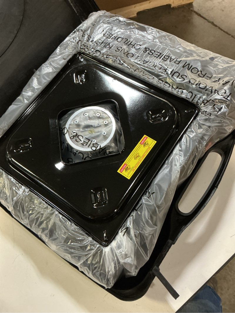 Condition photo showing New/Like New for bestfire portable dual fuel camping stove – reliable butane & propane gas stove with carrying case & adapter – single burner for outdoor cooking, tailgating & emergency