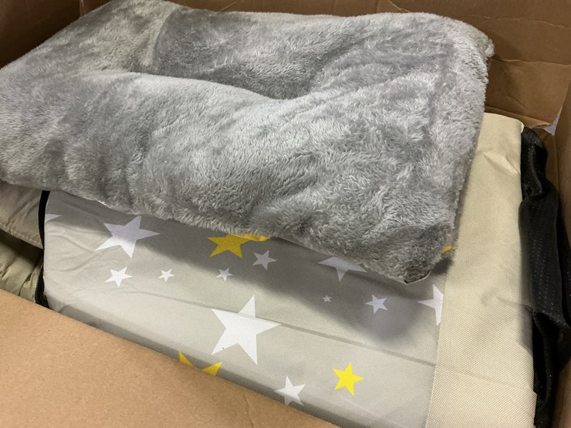 Condition photo showing Good Condition for Jiupety Dog House Indoor, XL Size Indoor Dog House for Medium and Large Dog, Warm Cave Sleeping Nest Bed for Cats and Dogs, Gray Star-Gray XL