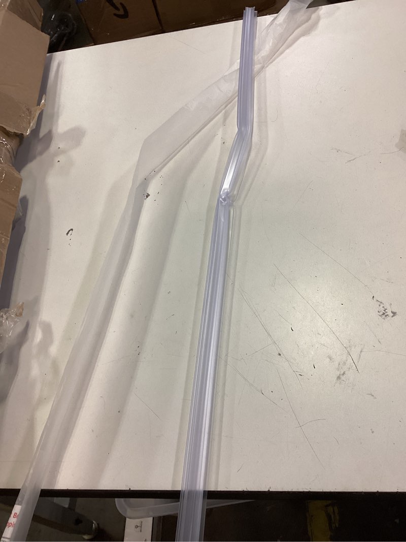 Condition photo showing As Is for Frameless Shower Door Bottom Seal Shower Sweep with Drip Rail for 1/4" Glass,36" Long, Vinyl, Clear For 1/4" Glass Bottom Seal