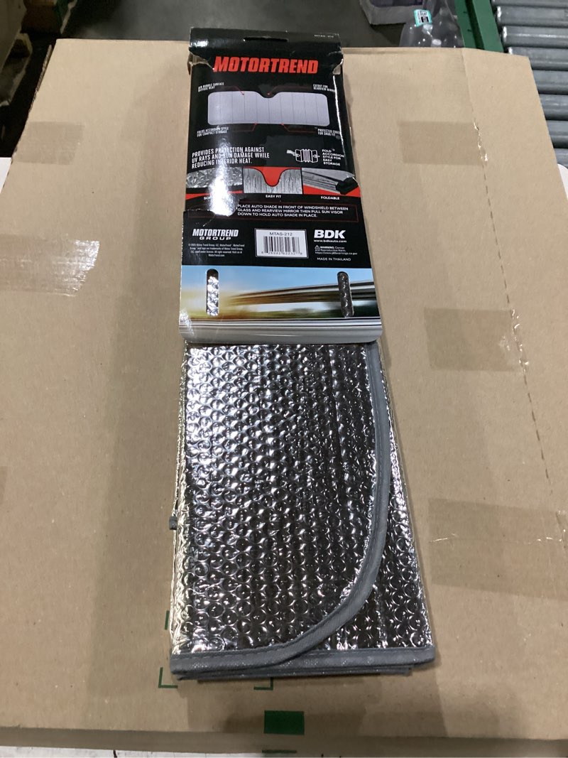 Condition photo showing New/Like New for bdk universal car sun shades-foldable heat & uv ray protection-sunshade to keep your vehicle cool and damage free, easy to use, fits windshields of various sizes (jumbo) (as-212)
