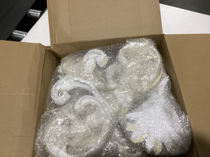 Condition photo showing New/Like New for nuanchu 35.4'' large pu ceiling medallion combination decorative 2.36'' id french style chandelier base ceiling medallion for light fixtures victorian rosette light covers for chandeliers(elegant) 35.4'' elegant