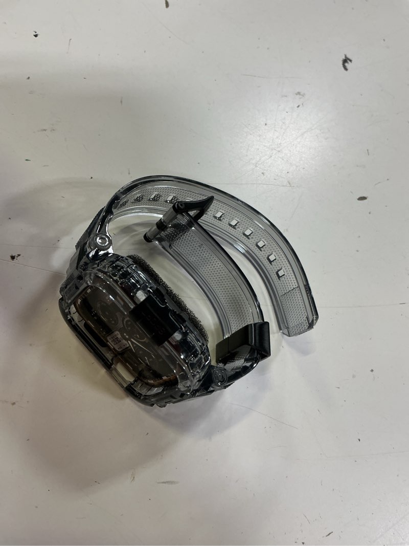 Condition photo showing Good Condition for amband bands compatible with apple watch 9/8/7 45mm, m1 sport series rugged case with tpu strap military protective tough cover bumper for iwatch se3/se2/se/6/5/4 44mm men crystal black crystal black 44mm/45mm