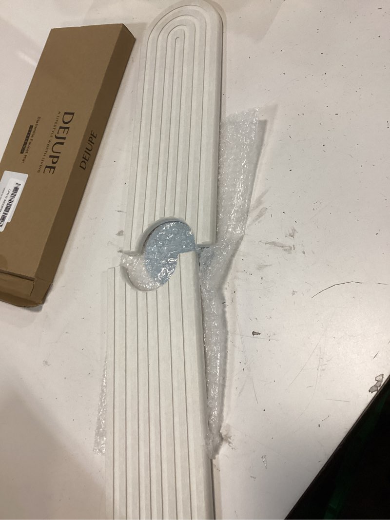 Condition photo showing Good Condition for Stone Faucet Mat for Kitchen Sink – Diatomite Fast-Drying Stone Tray, Faucet Mat Sink Splash Guard, Decorative Sink Protector for Kitchen Bathroom Counter (Light Grey, 23.6''x3.9'')