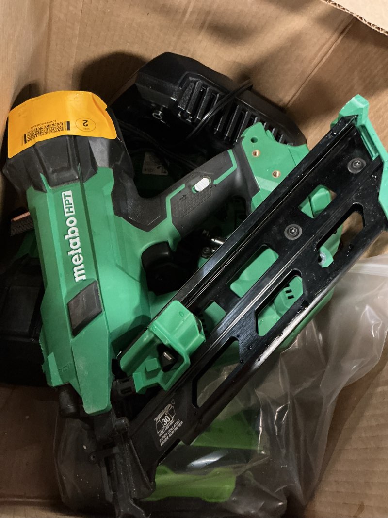 Condition photo showing As Is for metabo hpt nt1850dg cordless 18v multivolt 18ga brad nailer