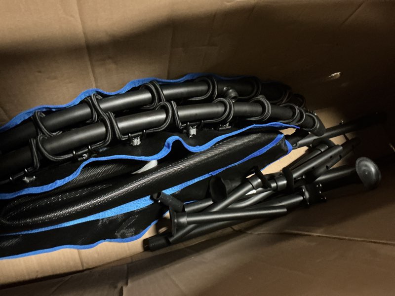 Condition photo showing As Is for 40\\\" mini flodable spring rebounder trampoline for adults, small exercise trampoline for indoor workout and fitness, purple resistance band included, max load 330 lbs ( similar