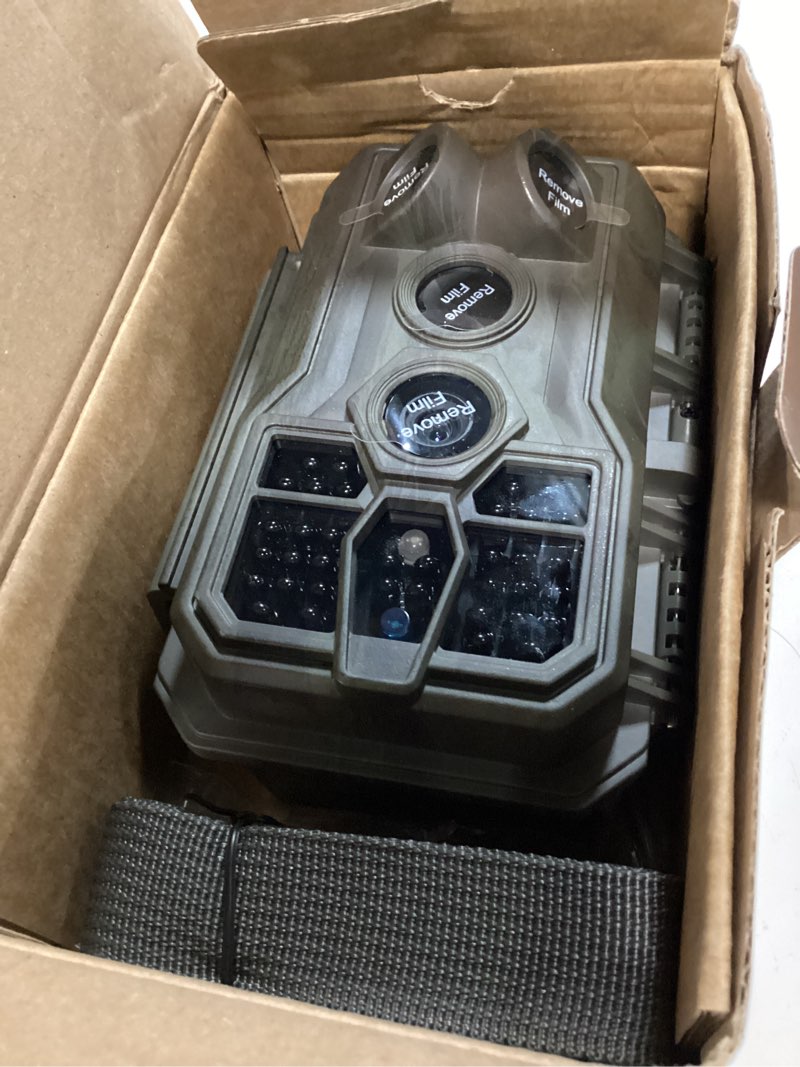 Condition photo showing New/Like New for gardepro e5s trail camera (non-cellular, non-wifi), 64mp photo & 1296p hd video, 0.1s trigger, 100ft no-glow night vision, motion activated wildlife camera e5s camo