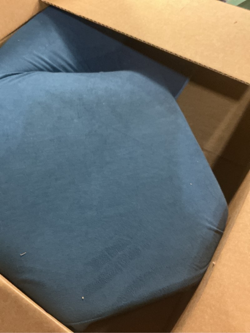 Condition photo showing As Is for 34.2in Bed Wedges & Body Positioners, 30 Degree Wedge Pillow for Side Sleeping/After Surgery, Triangle Foam Bed Wedge Pillow with Blue Machine Washable Cover, for Pregnancy, Back, Leg Pain Relief Blue-34.2in