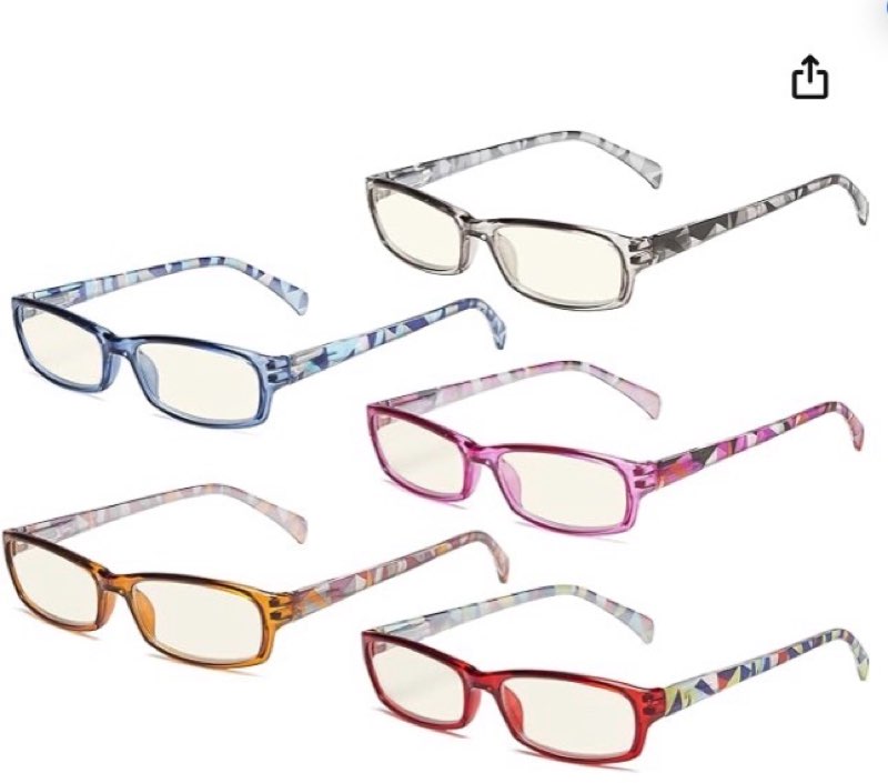 Eyekepper 5 Pack Computer Glasses Digital Eye Strain Prevention Blue Light Filter Reading Glasses