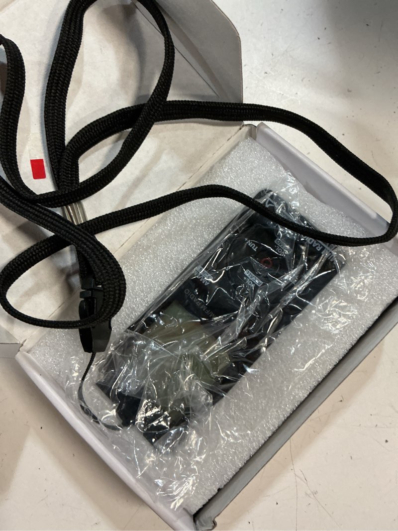 Condition photo showing Good Condition for am/fm personal portable mini radio with digital tuning lcd display and backlight time, swdstp rechargeable pocket radio with earphone and belt clip for walking, jogging
