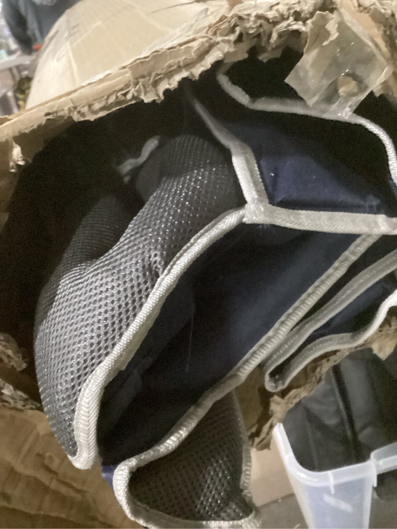 Condition photo showing As Is for aboron xxl camping cot for adults 900lbs - 78"×32" oversized folding bed with mattress pad, heavy duty 1200d oxford outdoor cot with carry bag 1 u cobalt blue