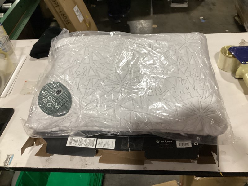 Condition photo showing Good Condition for Bedgear Storm Performance Pillow Size 0.0 - Medium Firm Cooling Pillow for All Sleep Positions - Back, Side, Stomach Sleepers - Includes Hypoallergenic, Washable, and Removable Cover - White