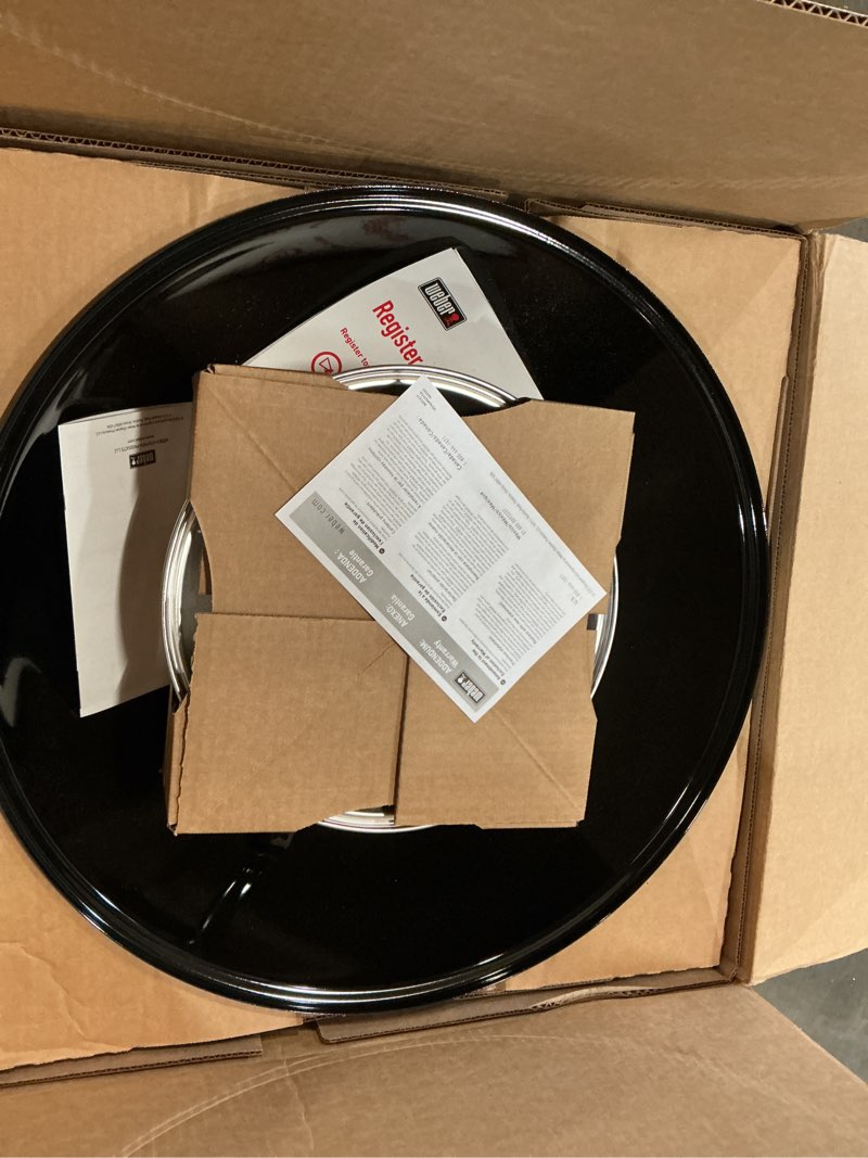 Condition photo showing New/Like New for weber original kettle charcoal grill for outdoor cooking and barbecue, 22-inch, black